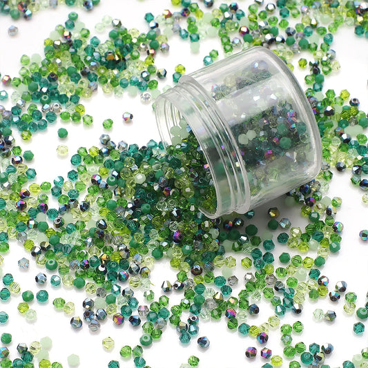 500Pcs 3mm Mixed AB Color Czech Bicone Glass Loose Spacer Beads Crafts