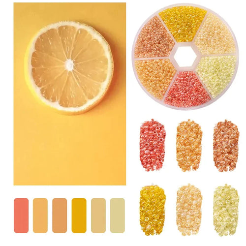 2mm Glass Seed Beads Kit Bracelet Making Kit Small Beads Assortment