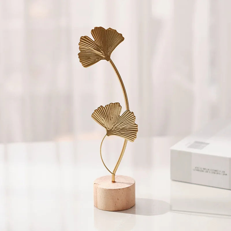 Nordic Style Iron Art Ginkgo Leaf Decoration Creative Home Living Room