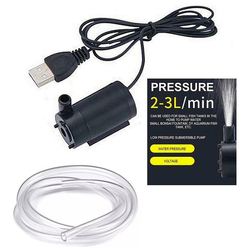 AISITIN USB Submersible Pump 1m Line DC Low Voltage Ultra-quiet Micro