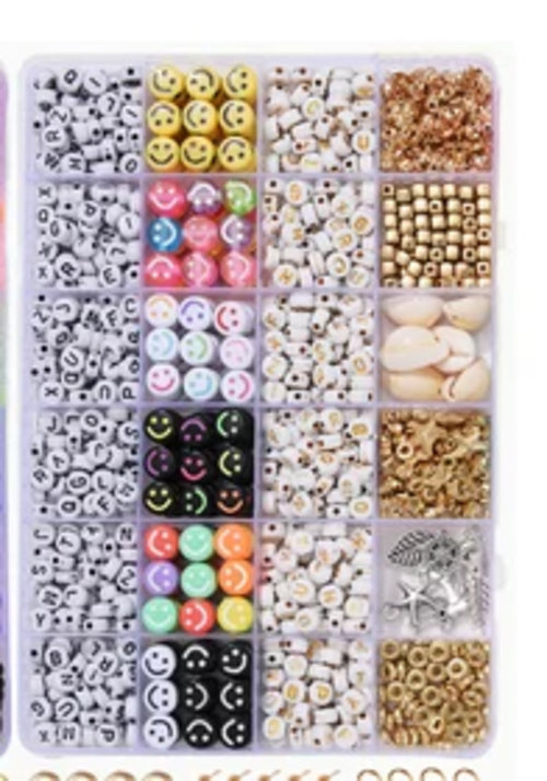 Polymer Clay Beads Set 6MM Rainbow Color Flat Chip Beads For Boho