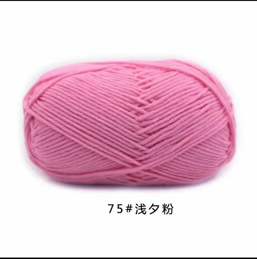 40-50g/Set 4ply Milk Cotton Knitting Yarn Needlework Dyed Lanas For
