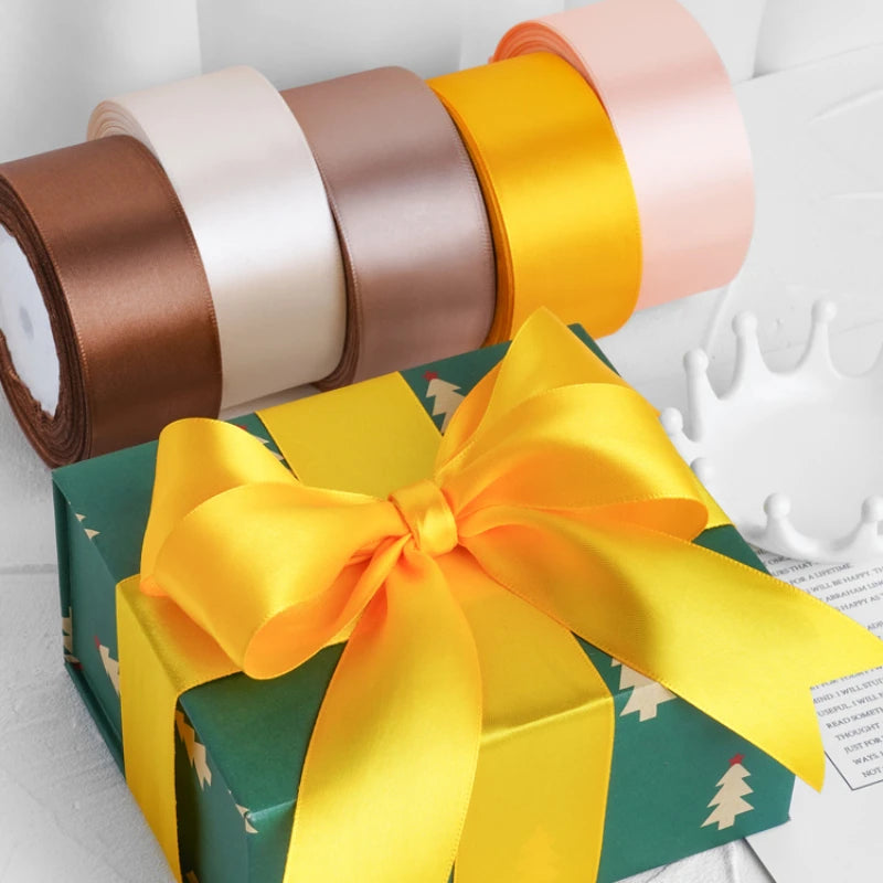 22meters 6mm-40cm Satin Ribbons Crafts Bow DIY Gift Wrap Wine Red
