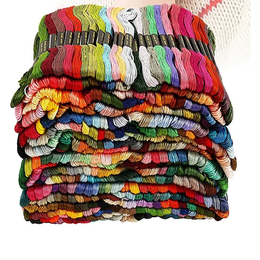 KRABALL 100/200/447pcs Mix Colors Embroidery Thread Cotton Sewing