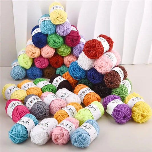 12 Color Set Acrylic Fibers Knitting Wool Yarn Needlework Dyed Lanas