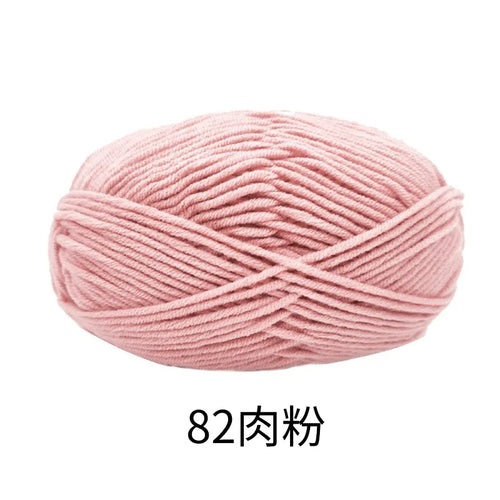 40-50g/Set 4ply Milk Cotton Knitting Yarn Needlework Dyed Lanas For