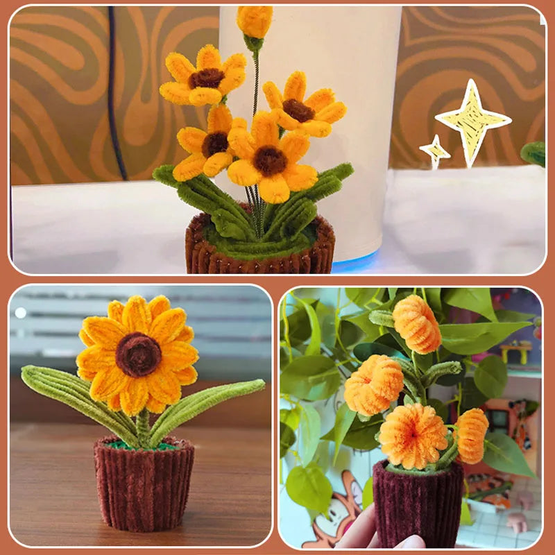 100pcs 30cm Chenille Stems Stick Cleaners Kids Educational Toys