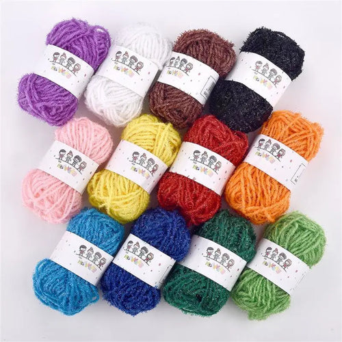 12 Color Set Acrylic Fibers Knitting Wool Yarn Needlework Dyed Lanas