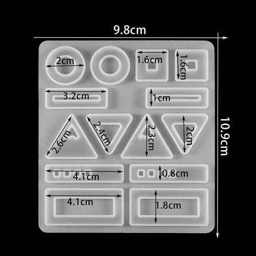 Earring Pendant Silicone Mold Epoxy Resin Jewelry Making Molds Heart