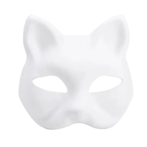 1-20pcs Japanese Mask Paper Blank Mask Halloween Cosplay Cat DIY
