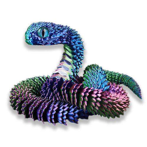 3D Printed Snake Movable Joint Simulation Snake Figurine Creative Home