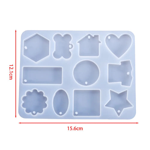 Earring Pendant Silicone Mold Epoxy Resin Jewelry Making Molds Heart