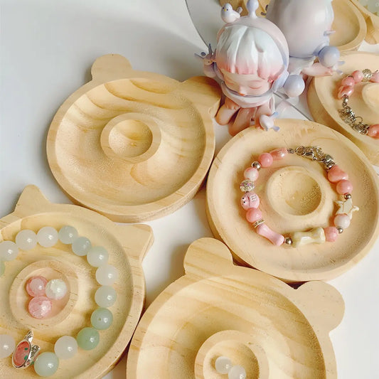 1pc DIY Wooden Beading Design Board Suitable For Jewelry Making