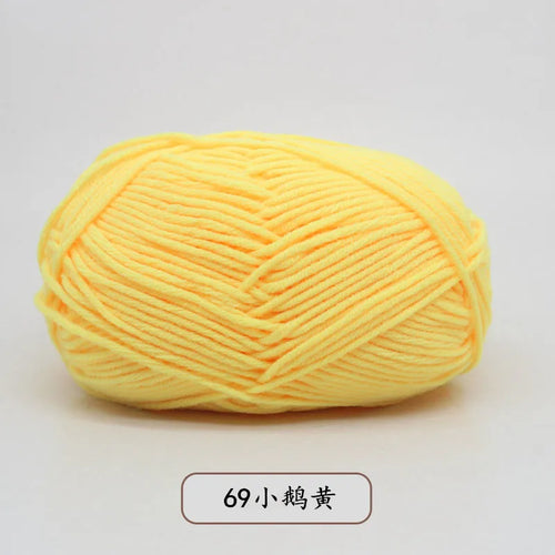 40-50g/Set 4ply Milk Cotton Knitting Yarn Needlework Dyed Lanas For