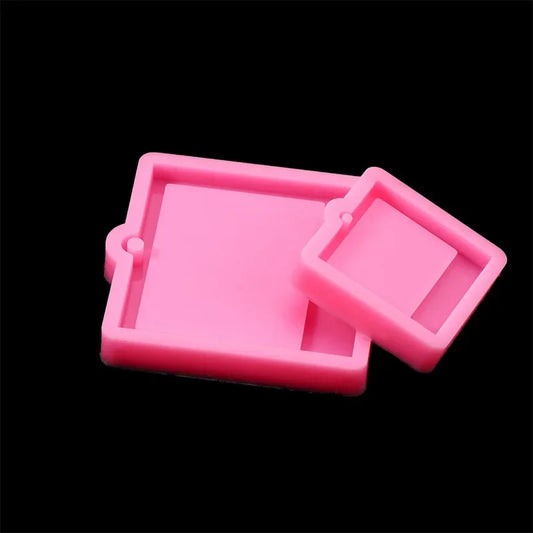 Photo Frame Epoxy Resin Keychain Mold Cat Dog Tag Pendant Silicone