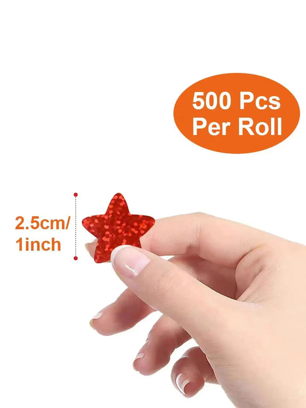 500 Holographic Venus Stickers Per Roll-Perfect for Children's Reward