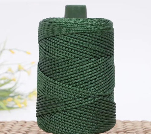 3mm Colored Cotton Cord Twisted Woven Rope Hollow Thread Craft