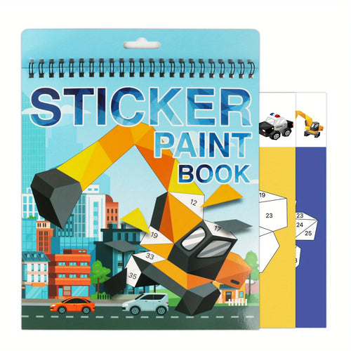 1PCS Sticker Book Crafts for Kids Ages 4-8, Sticker by Number for
