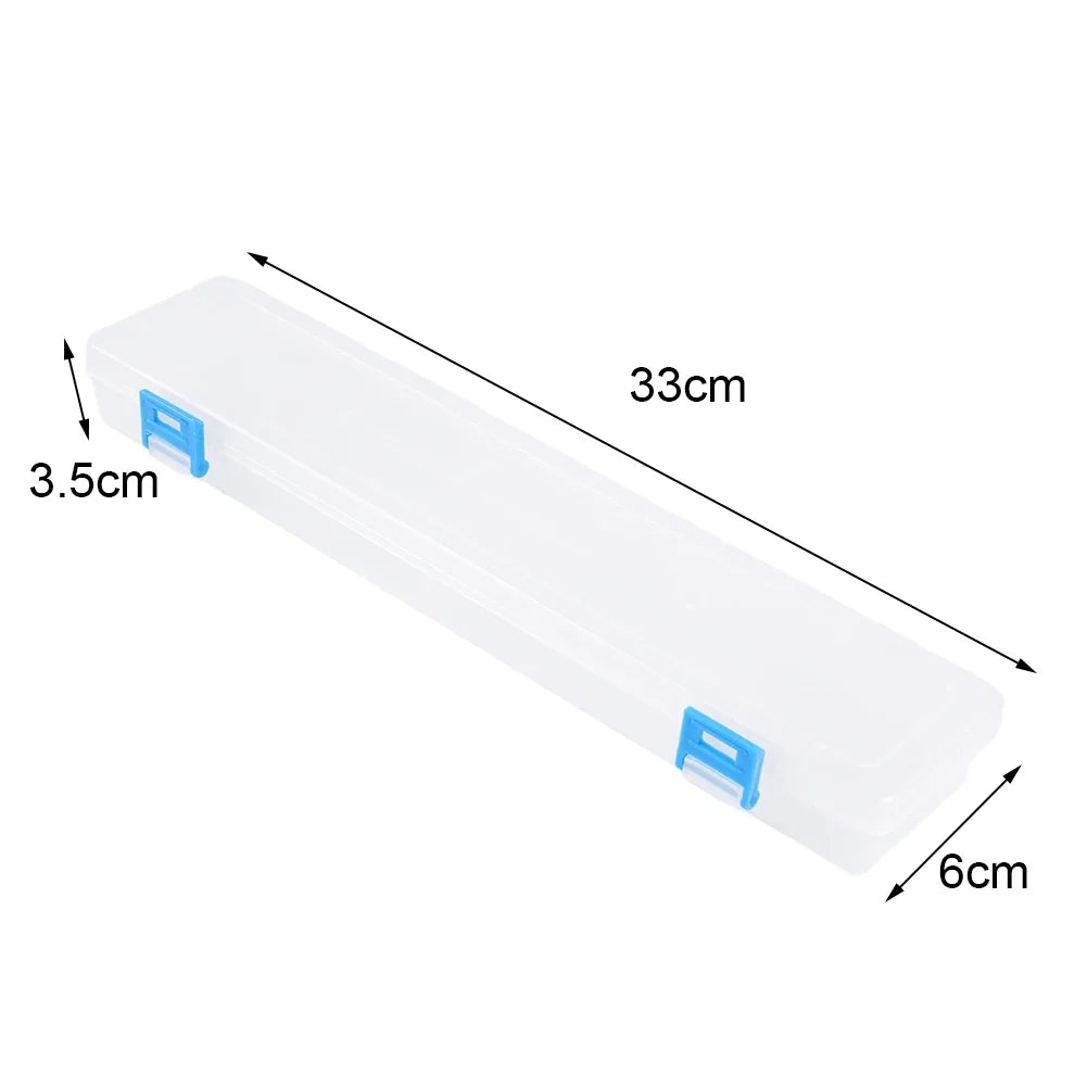 1Pc White Storage Box 33x7x3.5cm For Brushes Painting Pencils