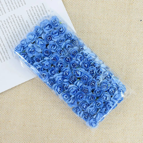 144pcs 2cm Artificial Mini Paper Rose Bouquet for Wedding Party