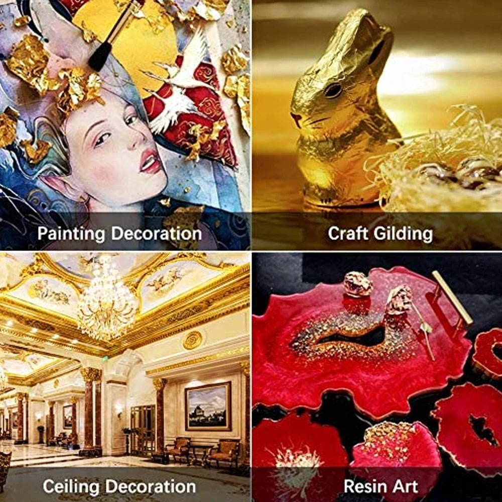 100pcs Imitation Gold Sliver Copper Foil Paper DIY Resin Candle