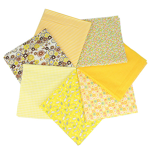 7PCS 25 x 25CM Squares Cotton Craft Fabric Cloths for DIY Bundle