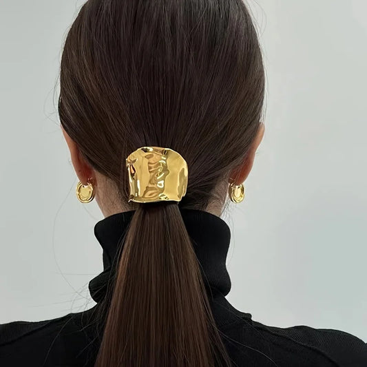 Korean Metal Irregular Concave-Convex Lava Insert Hairpin for Women