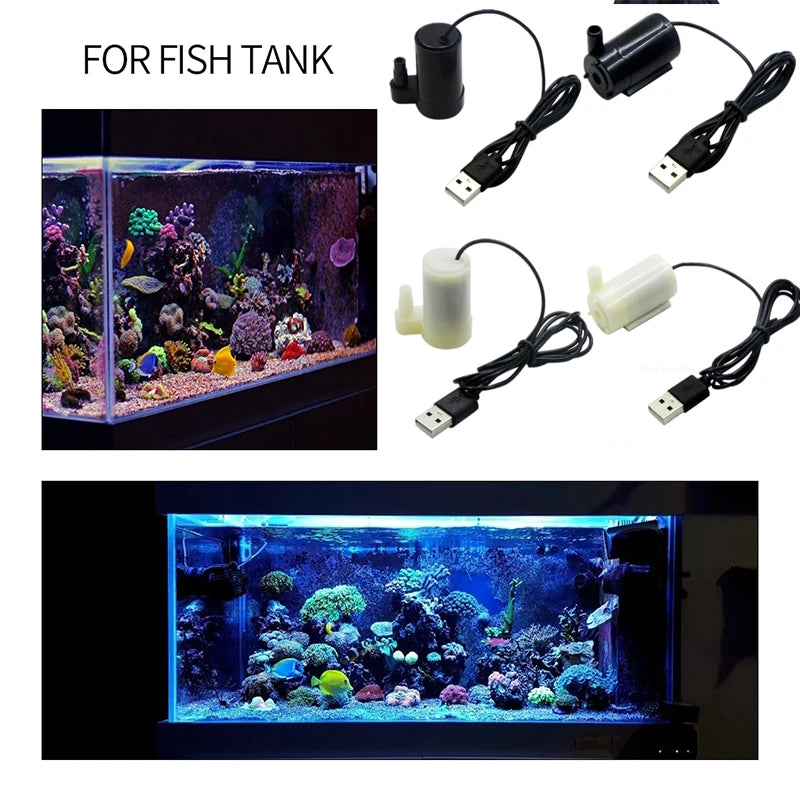 AISITIN USB Submersible Pump 1m Line DC Low Voltage Ultra-quiet Micro