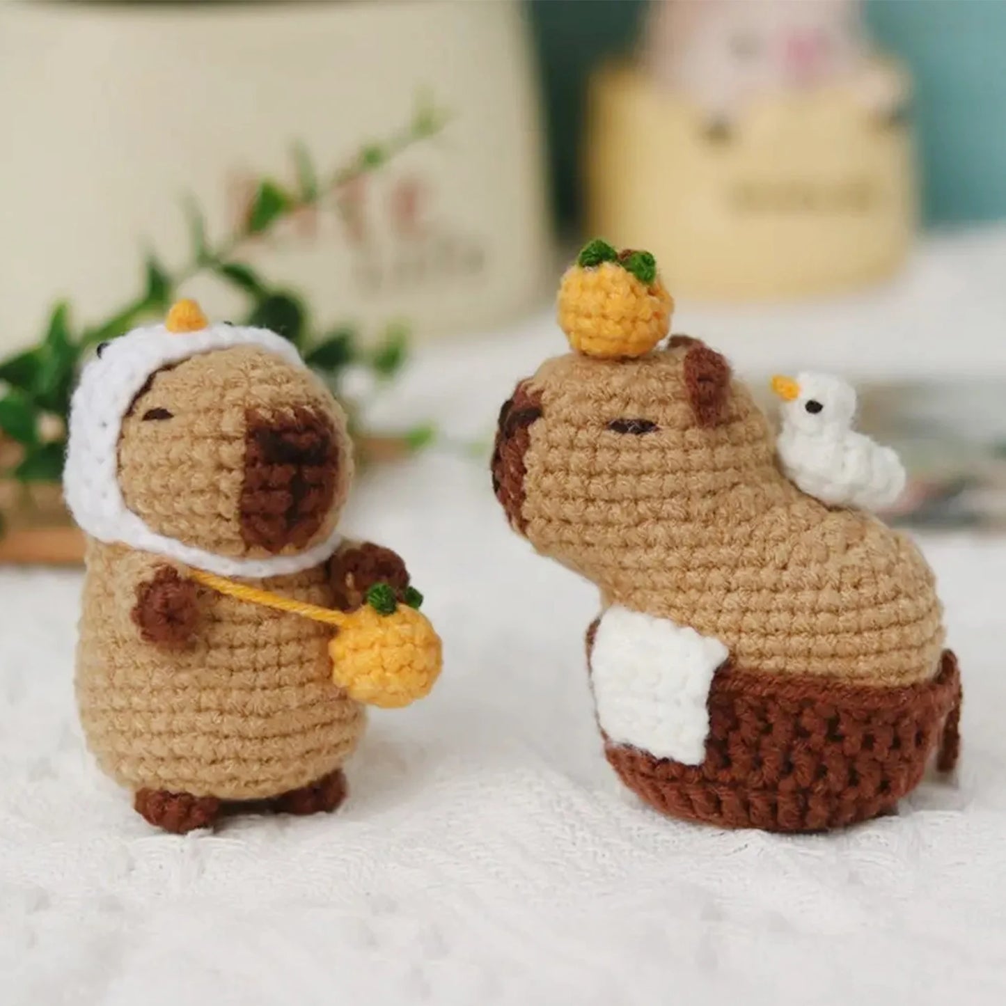 Capybara crochet Kit, Cute Animal Crochet Kit set, Christmas Gift,
