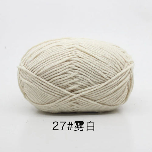 40-50g/Set 4ply Milk Cotton Knitting Yarn Needlework Dyed Lanas For