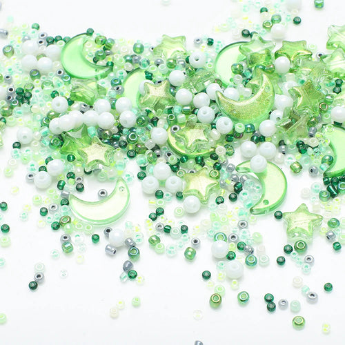 Mixed Star Moon Crystal Glass Beads Seedbeads Loose Round Pearl for