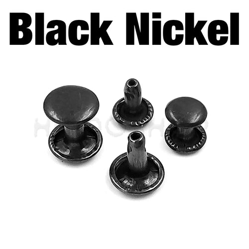 100sets 6-8mm Metal Double Cap Round Rivets Studs Collision Nail Spike