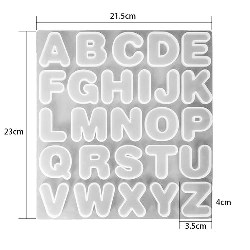 Alphabet Epoxy Resin Silicone Mold DIY Letter Number Pendant Resin