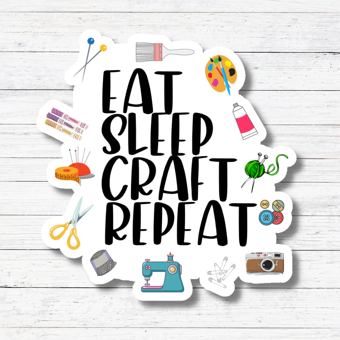 Eat Sleep Craft Sticker/Magnet
