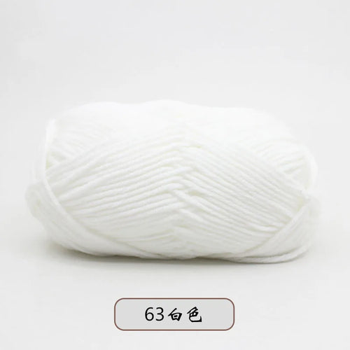40-50g/Set 4ply Milk Cotton Knitting Yarn Needlework Dyed Lanas For