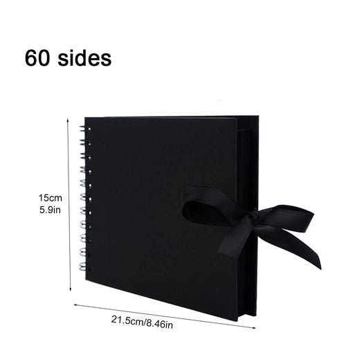 ZK20 80 Black Pages Memory Books DIY Craft Photo Albums Scrapbook