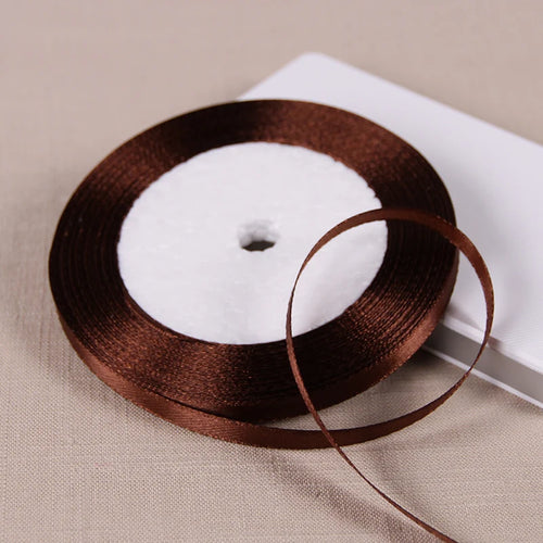 25yards/roll 6mm Satin Ribbon DIY Handmade Crafts Fabric Christmas