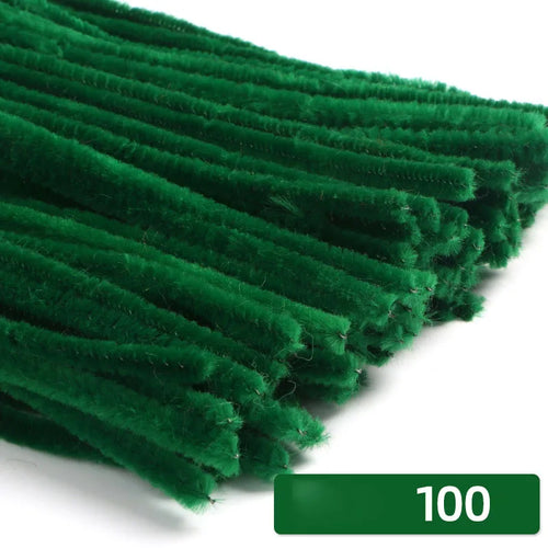 100pcs 30cm Chenille Stems Stick Cleaners Kids Educational Toys