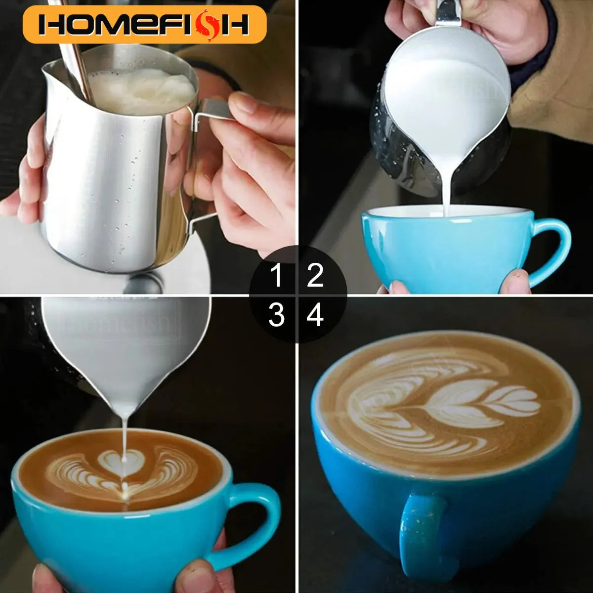 150/350/600ml Milk Jugs Fashion Stainless Steel Milk Craft Milk
