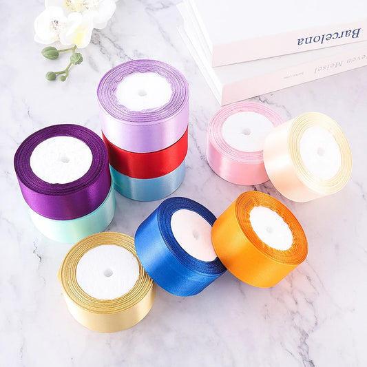 25yards/roll 4cm Satin Ribbon for Gift Wrapping Bows Making Floral