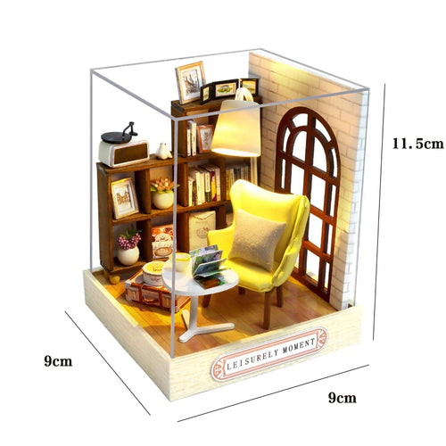 Mini Doll House DIY Small House Kit Handmade 3D Puzzle Assembly Model